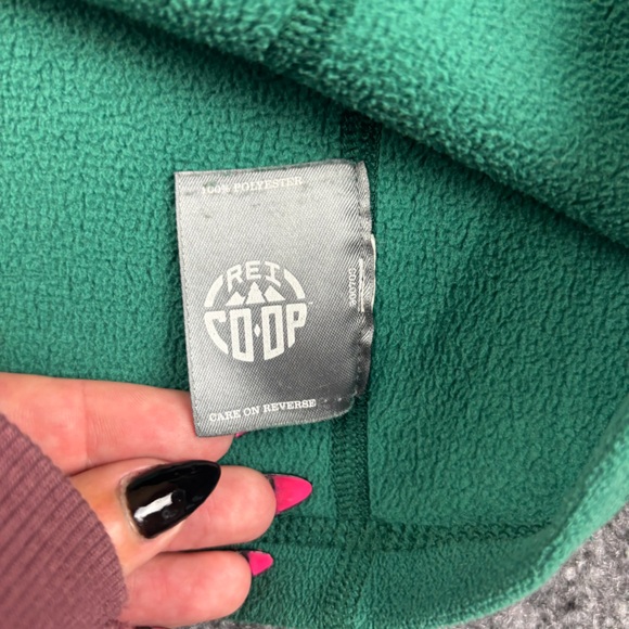 REI COOP Men’s Green 1/4 Zip Lightweight Fleece Pullover size: Small - Picture 8 of 9